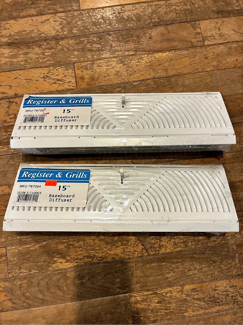15-Inch White Register & Grilles Set